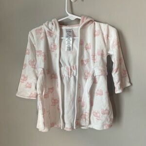 Carter's Pink and White Baby Robe